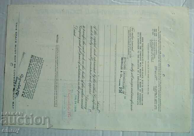 Delivery of Stock - Pennsylvania, USA, 1969 certificate. Delivery of Stock - Pennsylvania, USA, 1969 certificate.