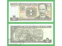 (¯`'•.¸ CUBA 1 peso 2016 UNC ¸.•'´¯)