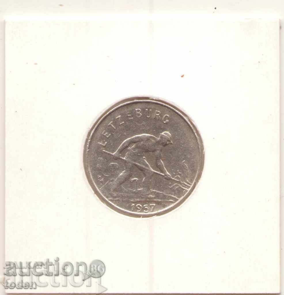 ++Λουξεμβούργο-1 Φράγκο-1957-KM# 46.2-Charlotte small Type ++Λουξεμβούργο-1 Φράγκο-1957-KM# 46.2-Charlotte small Type