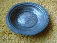 oală veche din cupru solid, 21/5 cm., obiect de colecție