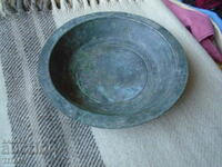 oală veche din cupru masiv, 24/6 cm., obiect de colecție
