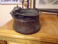 copper, tinned cauldron 18.5/12 cm.