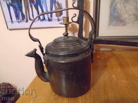 massive, copper, teapot, tinned 12/15 cm.