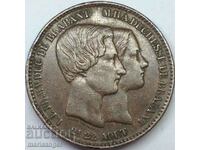 Belgium 10 centimes 1853 Royal Wedding 19.75g 32mm copper