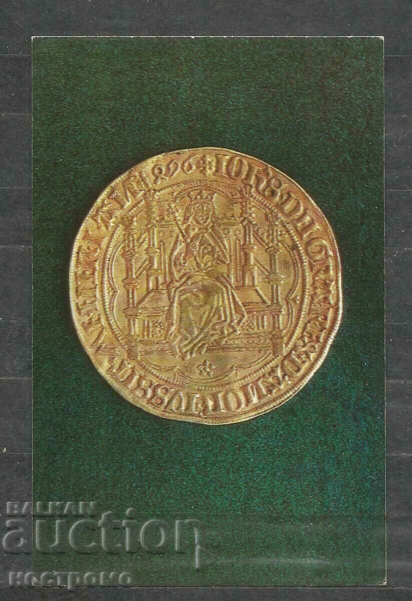 1 ευγενές χρυσό νόμισμα - Παλιά ταχυδρομική κάρτα ΡΩΣΙΑΣ - A 1349