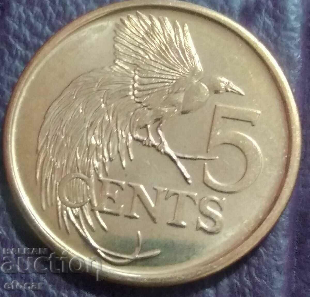 5 cents Trinidad and Tobago 2017 with price 4.00 BGN | € 2.05 5 cents Trinidad and Tobago 2017 with price 4.00 BGN | € 2.05