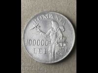 Romania 100000 lei 1946 Mihai I silver