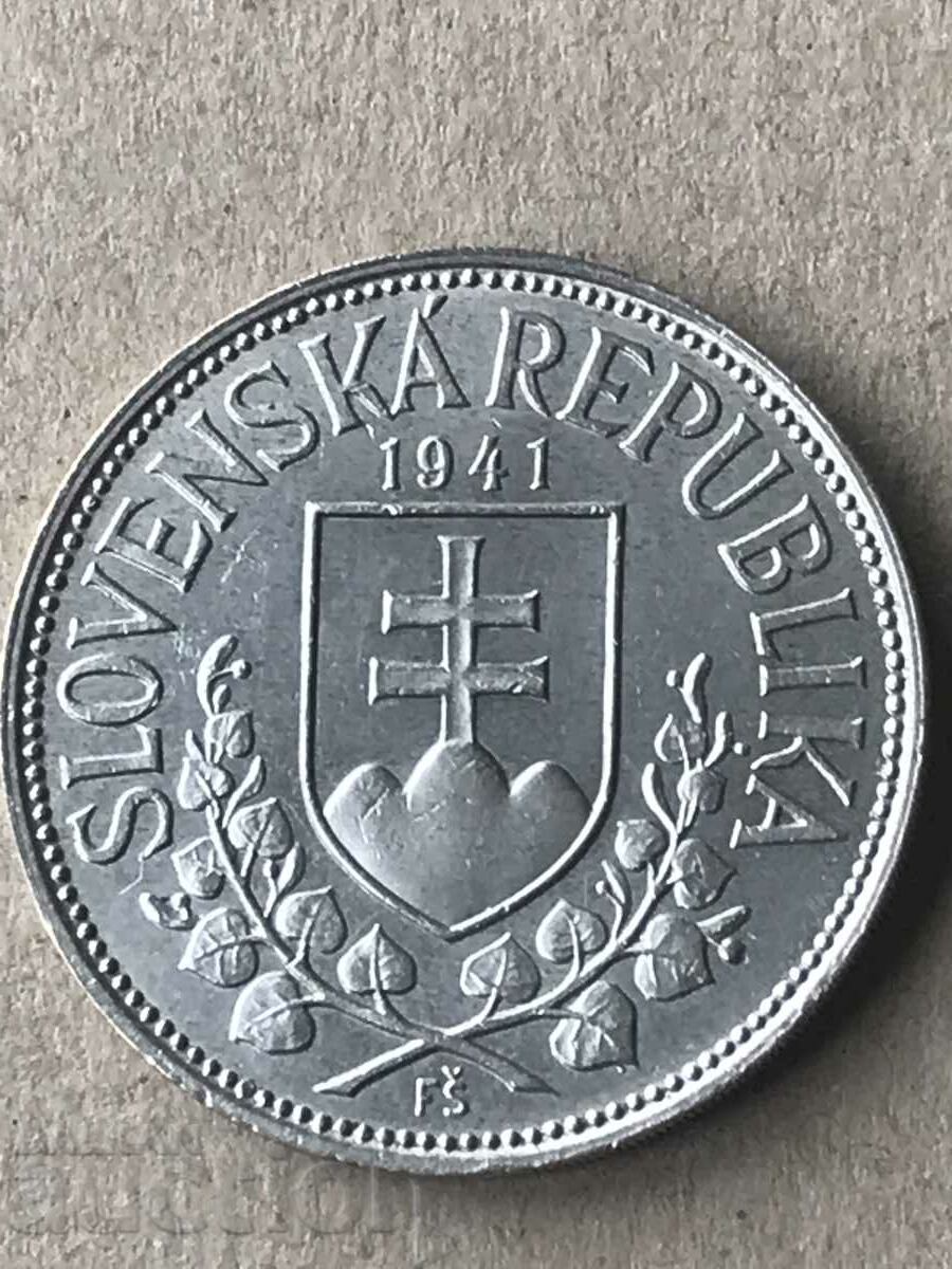 Словакия 20 крони 1941 Кирил и Методий сребро