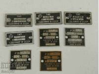 8 pcs. Aluminum plates "Made in USSR