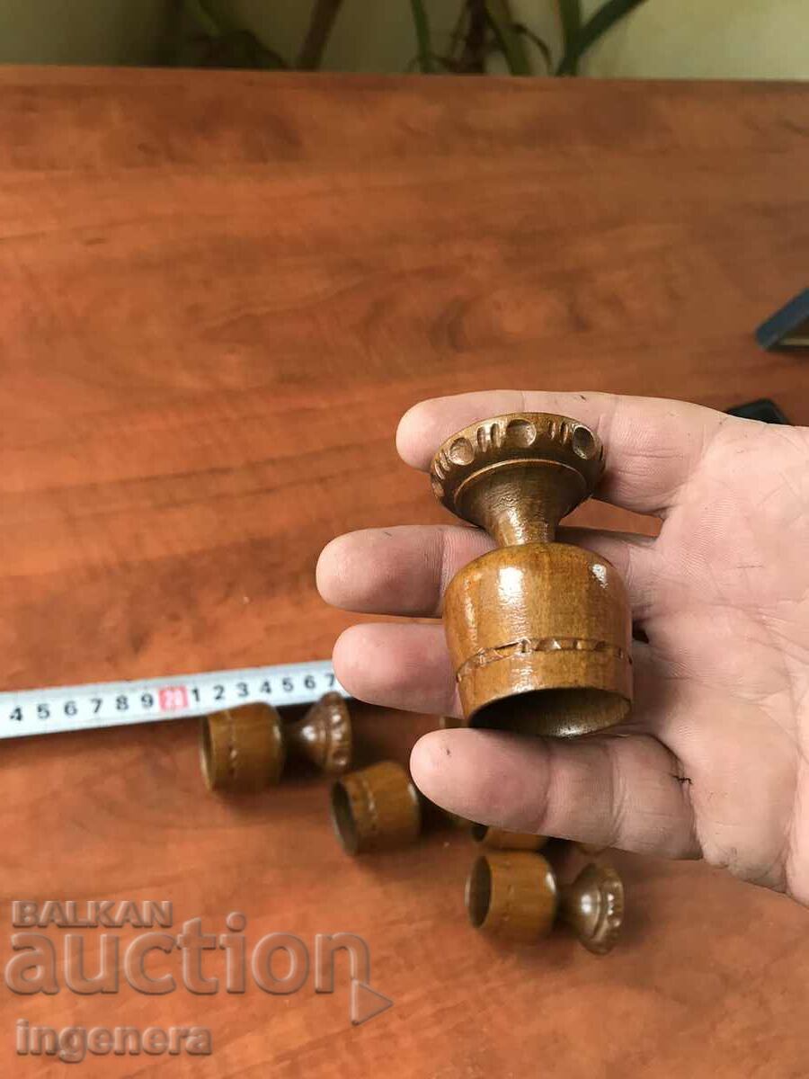 CUPS CUPS WOOD CARVING FOR CONKING-6 PCS. - 6 CUPS CUPS WOOD CARVING FOR CONKING-6 PCS. - 6