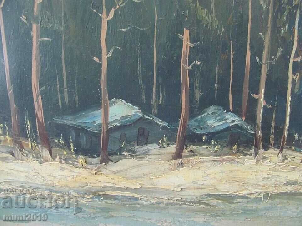 Painting Oil Cardboard Gancho Cholakov with price 455.00 BGN | € 232.64 Painting Oil Cardboard Gancho Cholakov with price 455.00 BGN | € 232.64