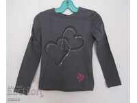 Gray blouse with two hearts
