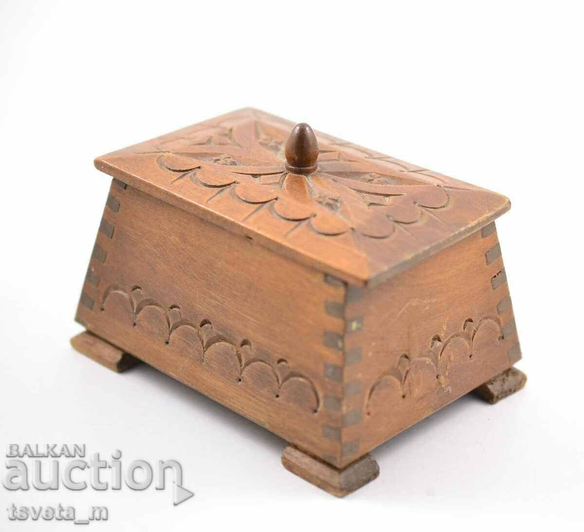 Delivery of Wooden box carved walnut