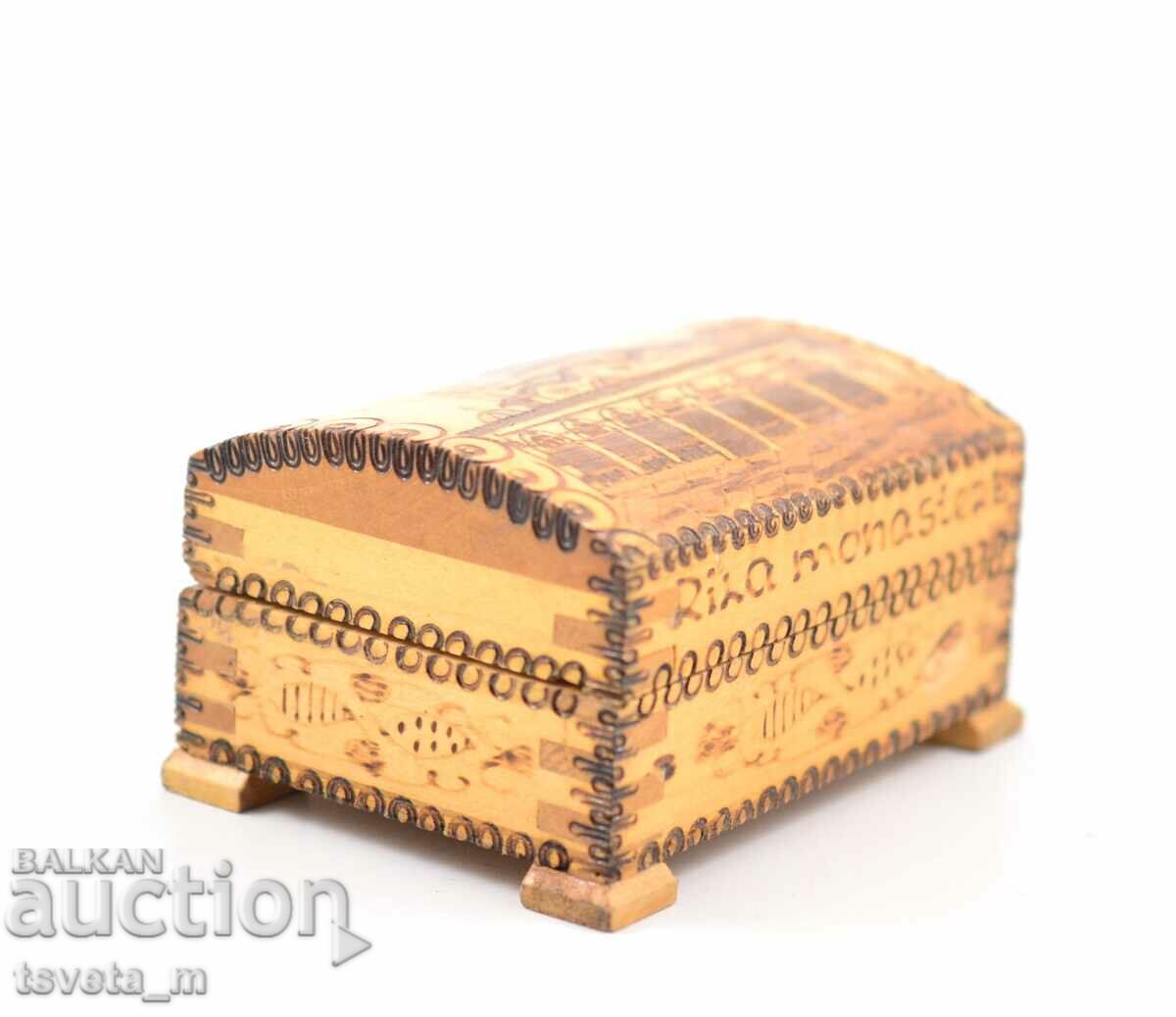 Delivery of Wooden box, handmade pyrographed Rila Monastery Delivery of Wooden box, handmade pyrographed Rila Monastery