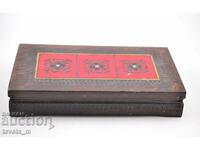 Wooden box, handmade, pyrographed