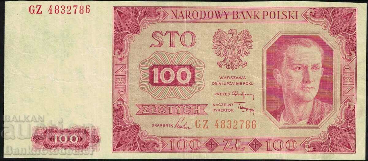 Poland 100 Zlotych 1948 Pick 139a Ref 2786