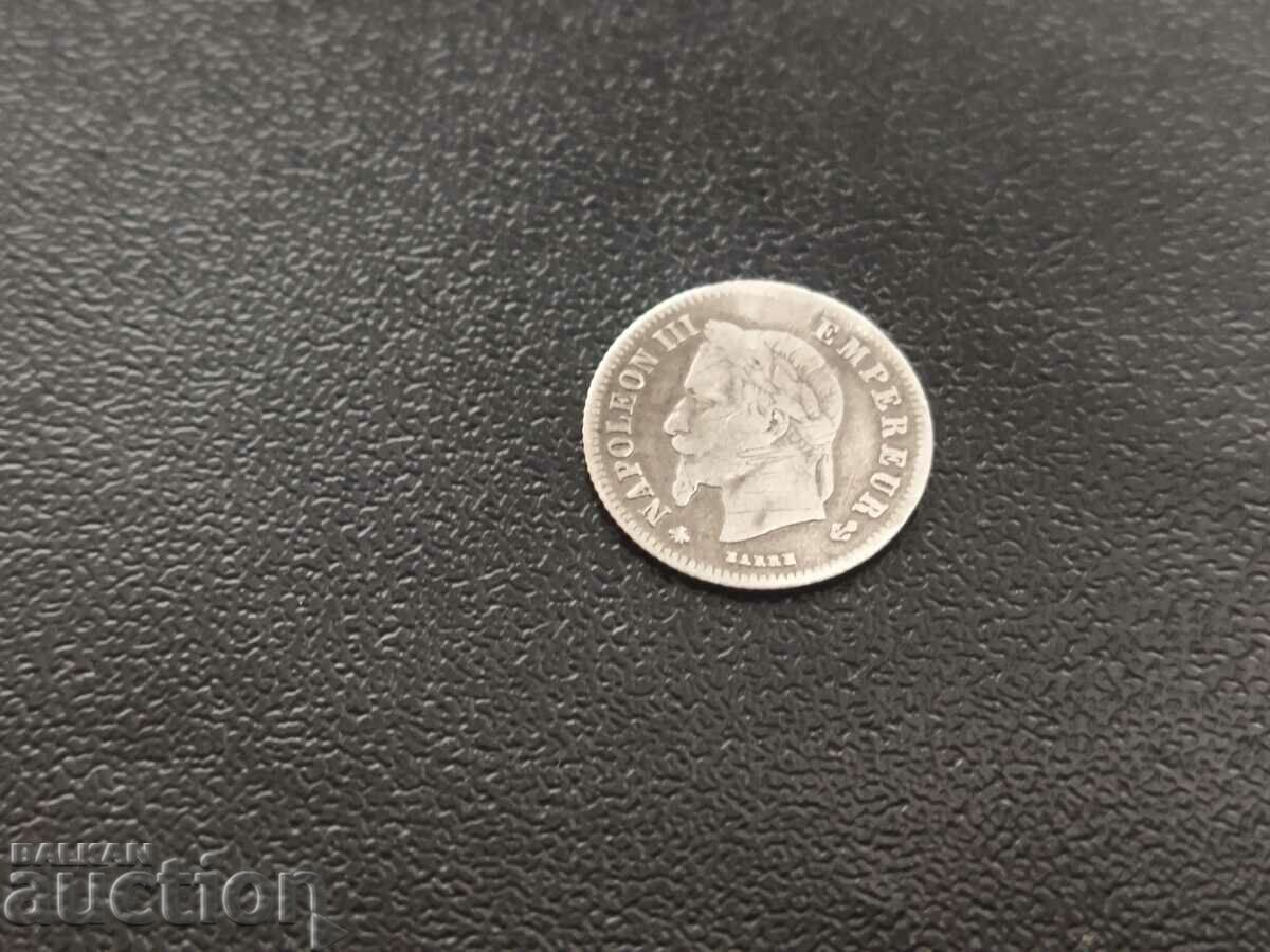 Delivery of France coin 20 centimes 1866. A /Paris/ Delivery of France coin 20 centimes 1866. A /Paris/