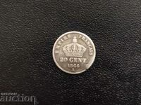 Франция монета 20 сантима 1866г. А /Париж/