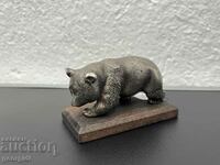 Figurină de colecție Panda placată cu argint. #4828