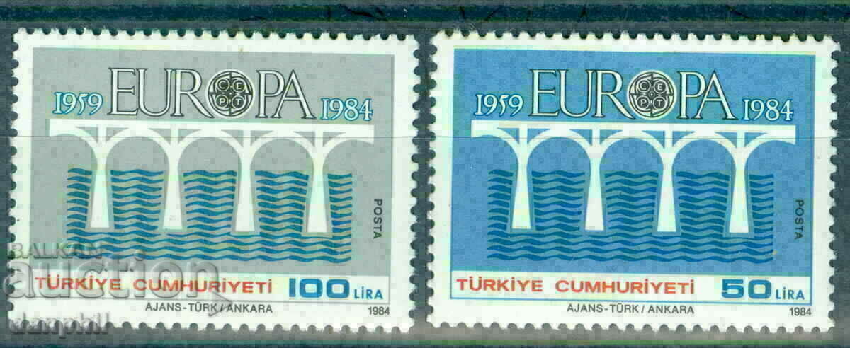 Turkey 1984 Europe CEPT (**) clean series, unstamped.