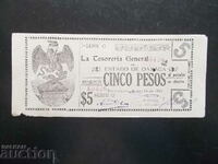 MEXICO, 5 pesos, 1916
