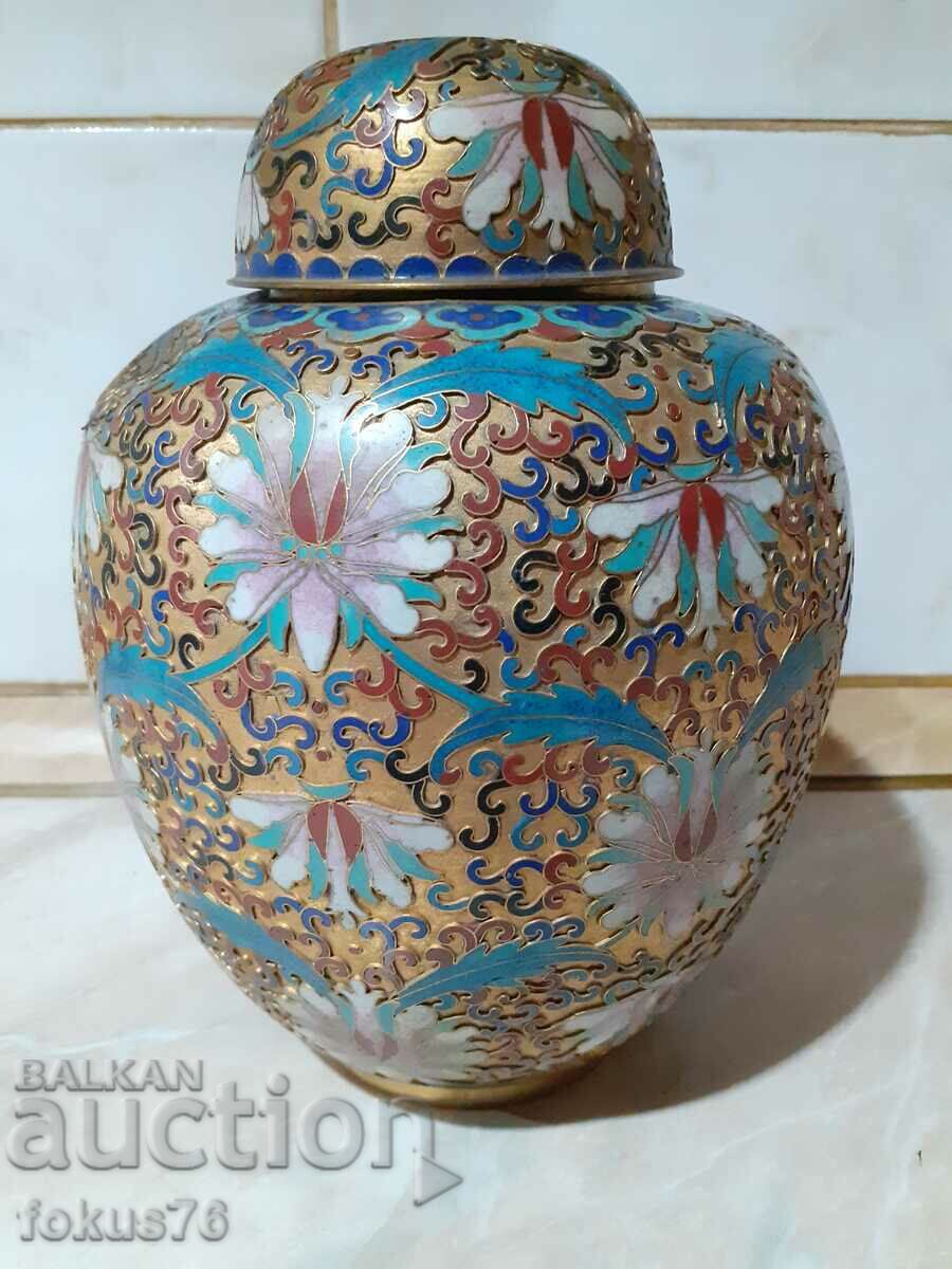 Auction Cloisonne Cloisonne old vase jar bronze cellular enamel Auction Cloisonne Cloisonne old vase jar bronze cellular enamel