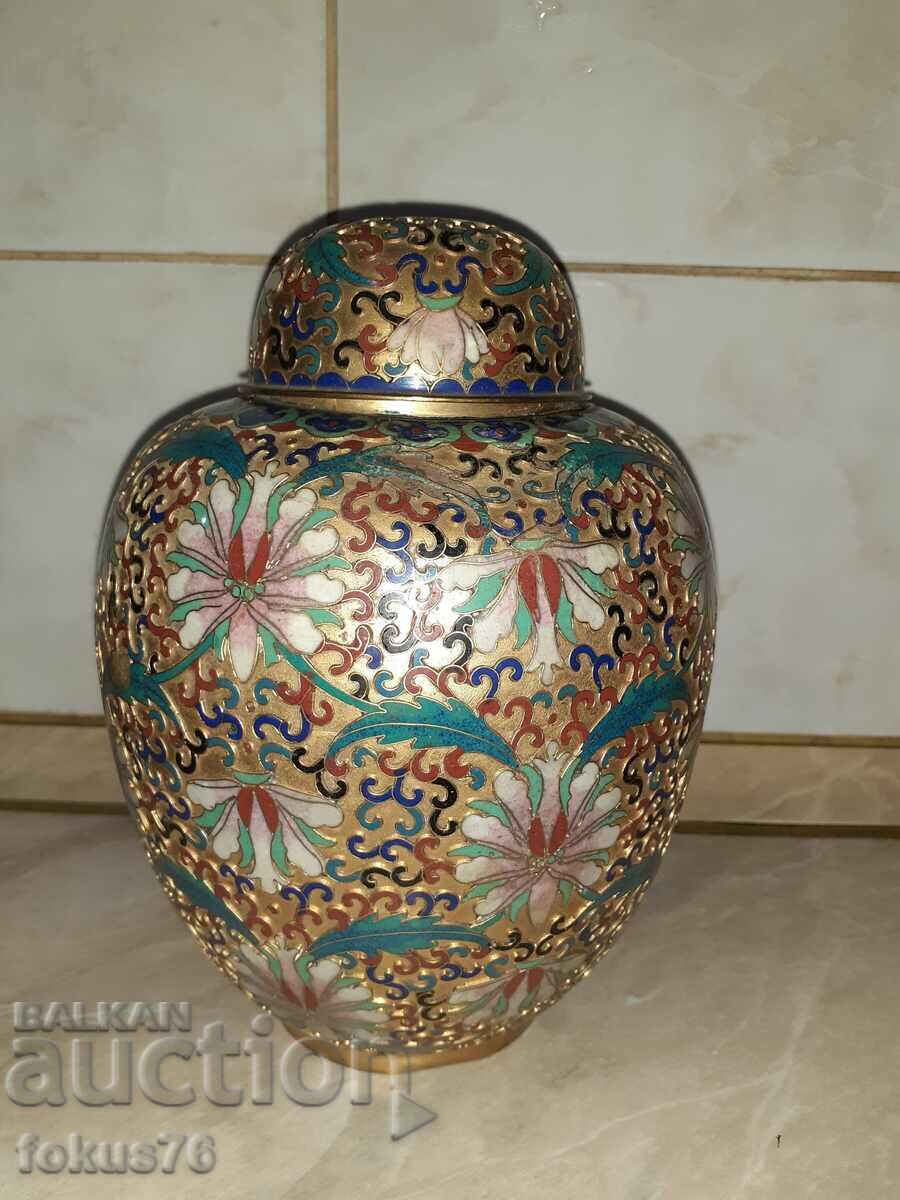 Cloisonne Cloisonne old vase jar bronze cellular enamel - 6 Cloisonne Cloisonne old vase jar bronze cellular enamel - 6
