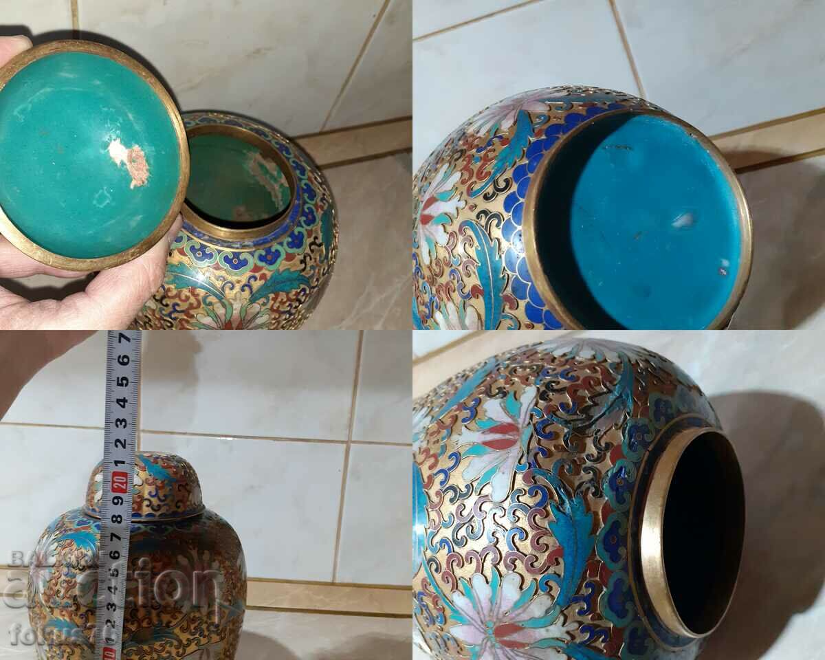 Cloisonne Cloisonne old vase jar bronze cellular enamel - 7 Cloisonne Cloisonne old vase jar bronze cellular enamel - 7
