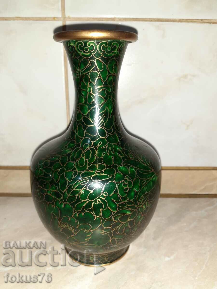 Cloisonne Cloisonne old vase bronze cellular enamel - 6 Cloisonne Cloisonne old vase bronze cellular enamel - 6
