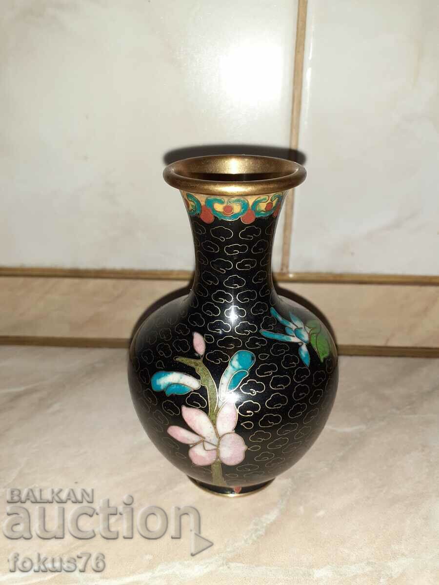 Auction Cloisonne Cloisonne old vase flowers bronze cellular enamel Auction Cloisonne Cloisonne old vase flowers bronze cellular enamel