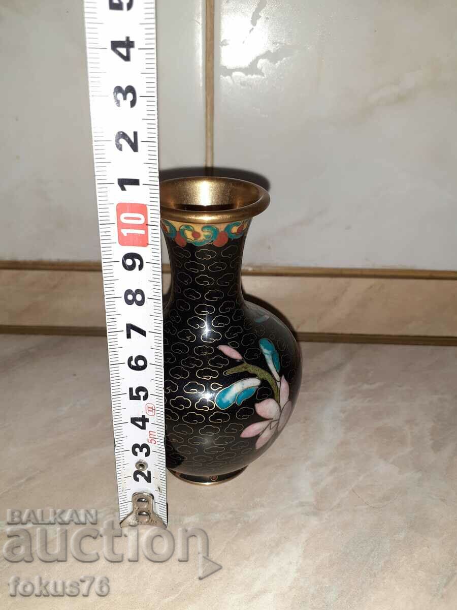 Cloisonne Cloisonne old vase flowers bronze cellular enamel - 6 Cloisonne Cloisonne old vase flowers bronze cellular enamel - 6