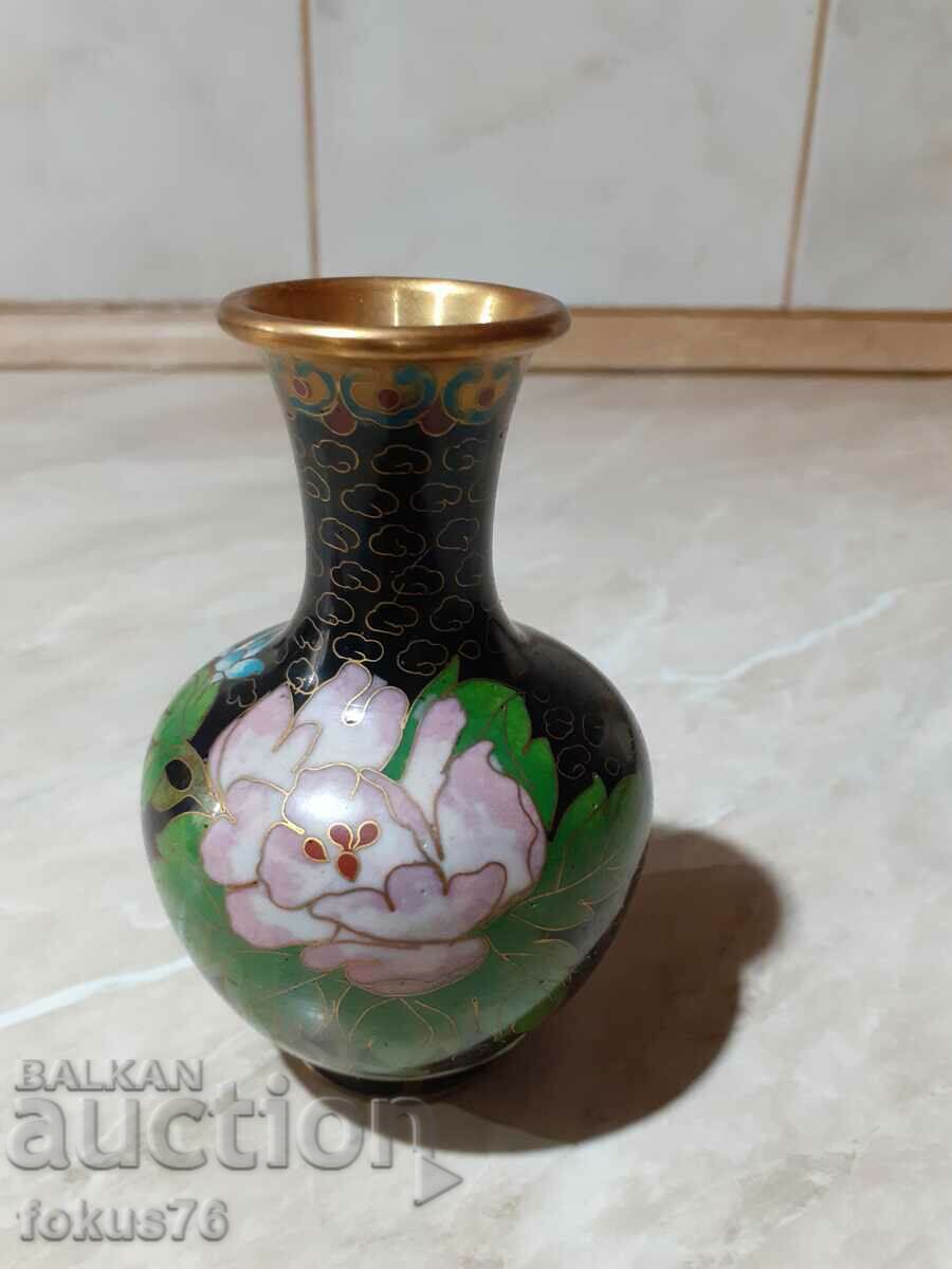 Cloisonne Cloisonne old vase flowers bronze cellular enamel - 7 Cloisonne Cloisonne old vase flowers bronze cellular enamel - 7