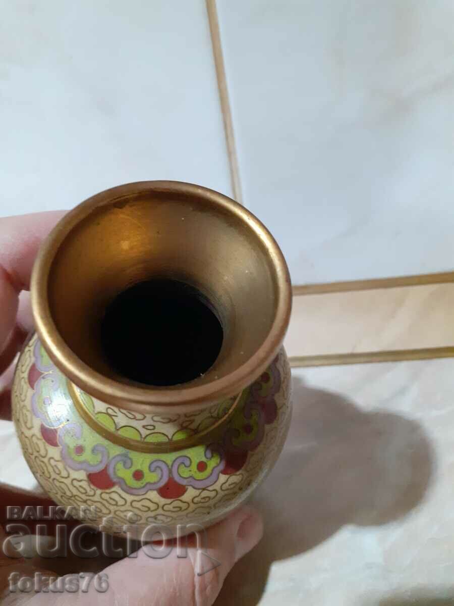 Cloisonne Cloisonne old vase bronze cellular enamel - 5 Cloisonne Cloisonne old vase bronze cellular enamel - 5