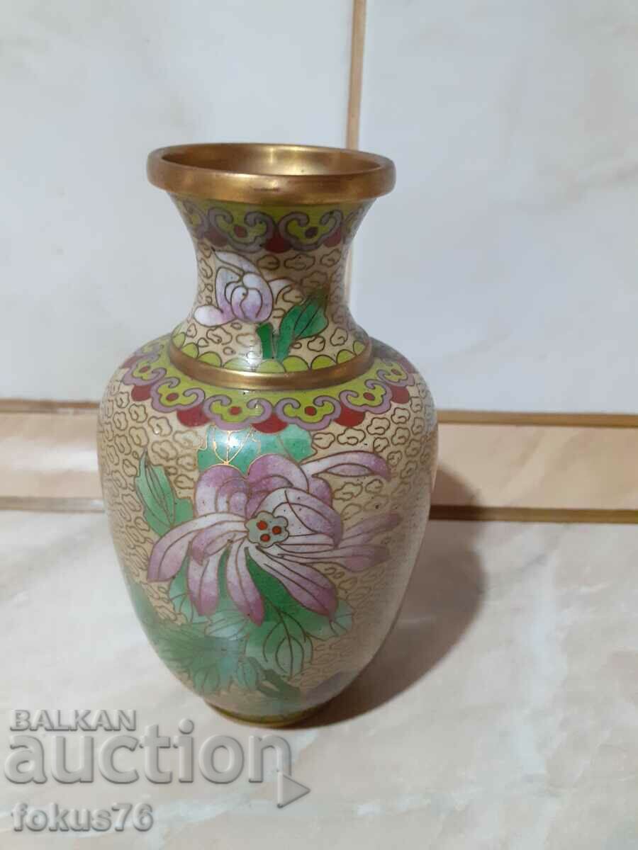 Cloisonne Cloisonne old vase bronze cellular enamel - 6 Cloisonne Cloisonne old vase bronze cellular enamel - 6