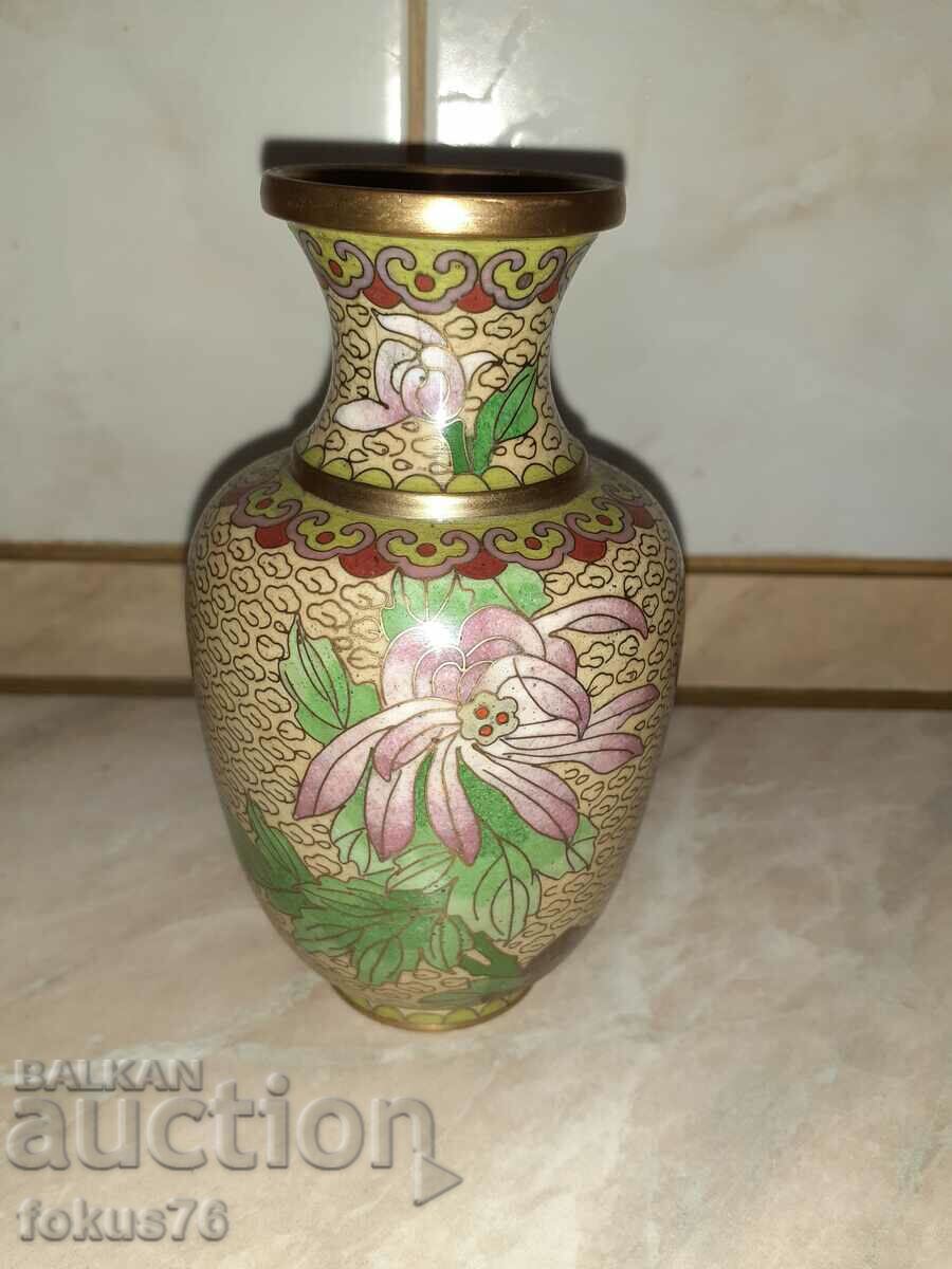 Cloisonne Cloisonne old vase bronze cellular enamel