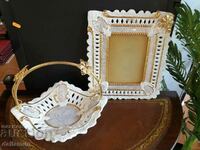 basket and picture frame set