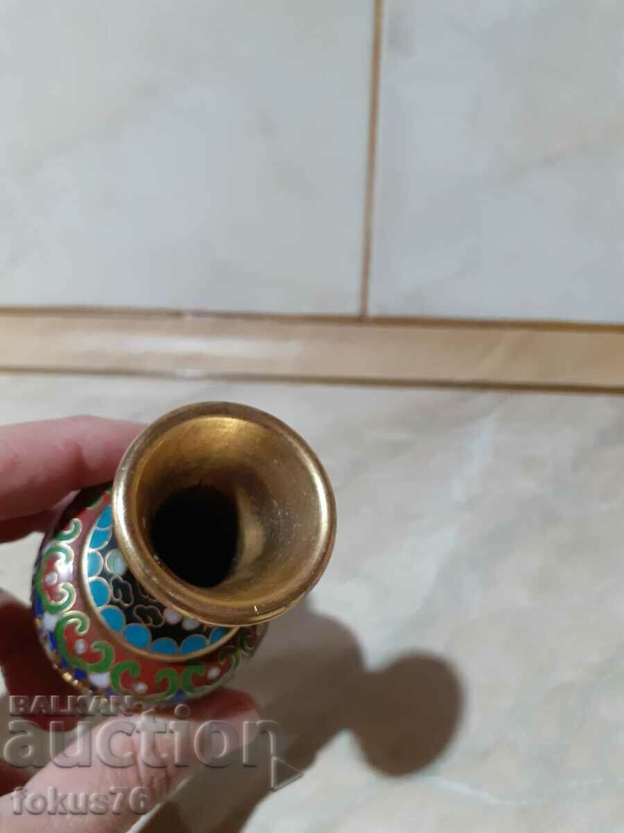 Cloisonne Cloisonne Beautiful small vase bronze cellular enamel - 5 Cloisonne Cloisonne Beautiful small vase bronze cellular enamel - 5