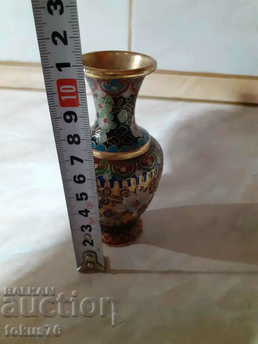 Cloisonne Cloisonne Beautiful small vase bronze cellular enamel - 7 Cloisonne Cloisonne Beautiful small vase bronze cellular enamel - 7