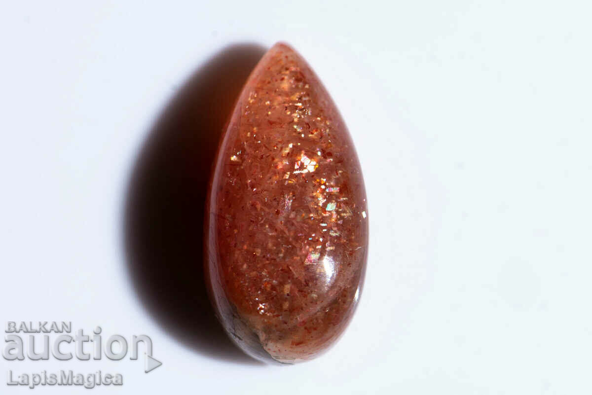 Слънчев камък конфети 11.65ct капка кабошон #1