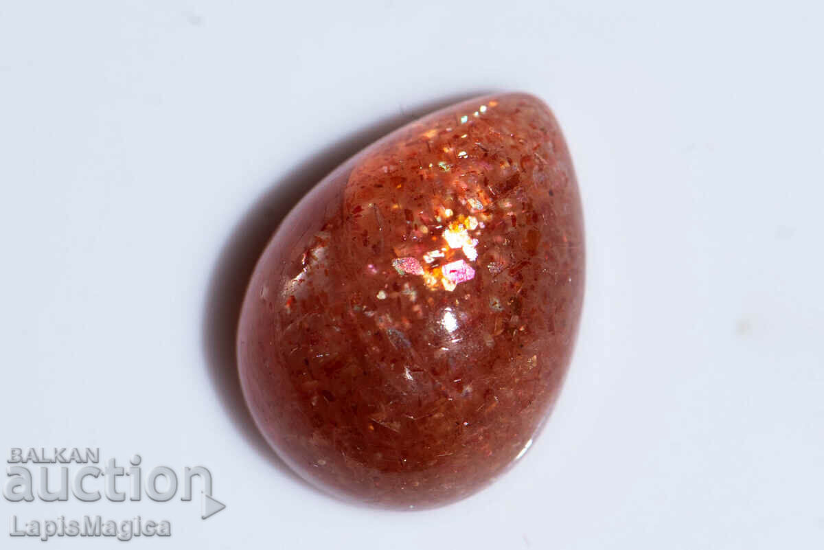 Слънчев камък конфети 9.40ct капка кабошон #2
