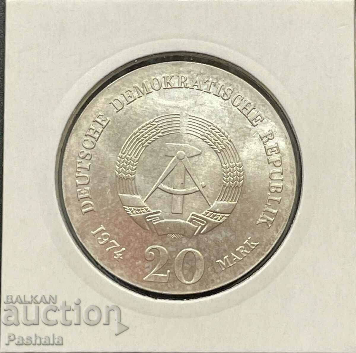 Germany 20 stamps 1974 GDR. Silver. Rare. with price 160.00 BGN | € 81.81 Germany 20 stamps 1974 GDR. Silver. Rare. with price 160.00 BGN | € 81.81