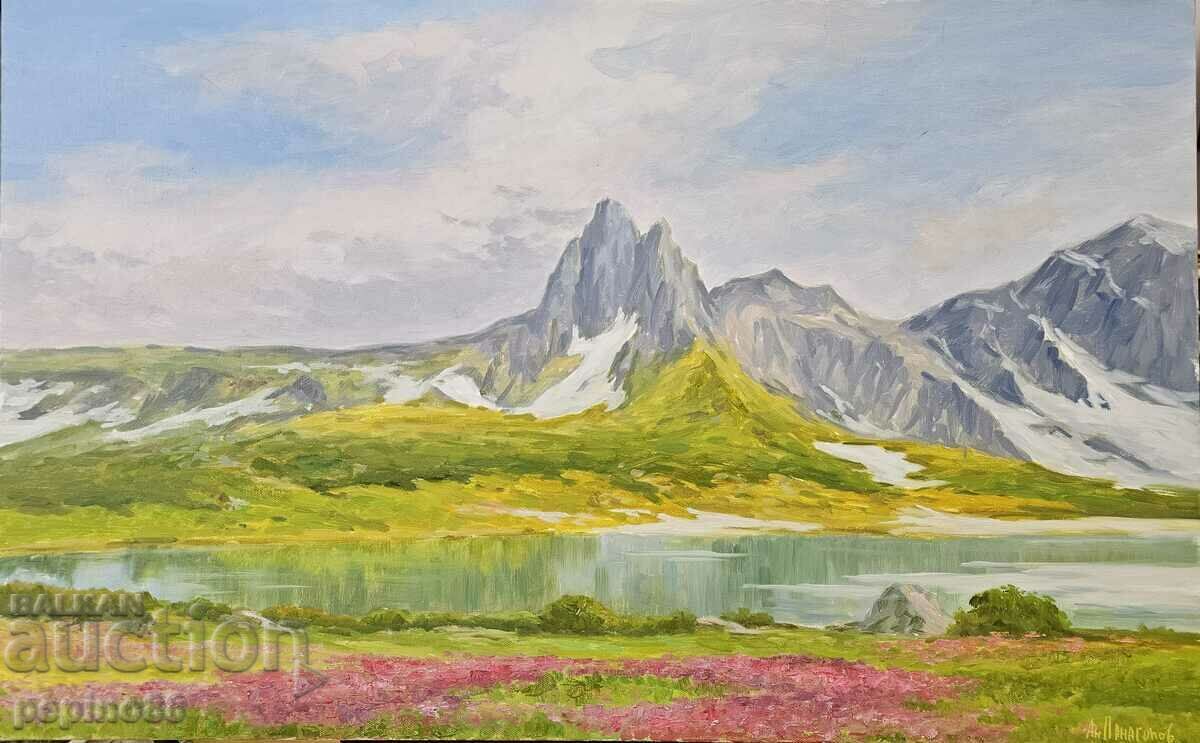Pictură de Anatoly Panagonov - Peisajul lacurilor Rila