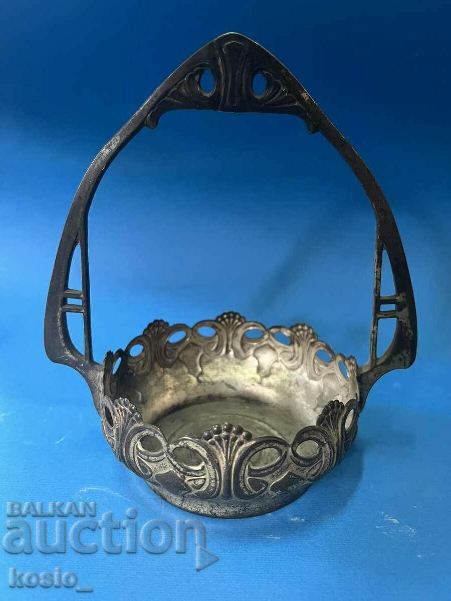 Silver plated candy basket