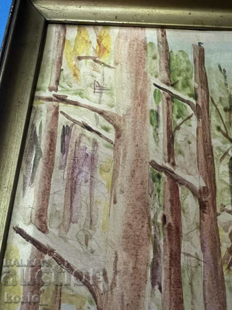 Delivery of Old watercolor - painting signed Artaud Delivery of Old watercolor - painting signed Artaud