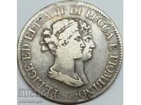 Италия 5 франка 1807 Лука Елиза Бонапарт и Феличе