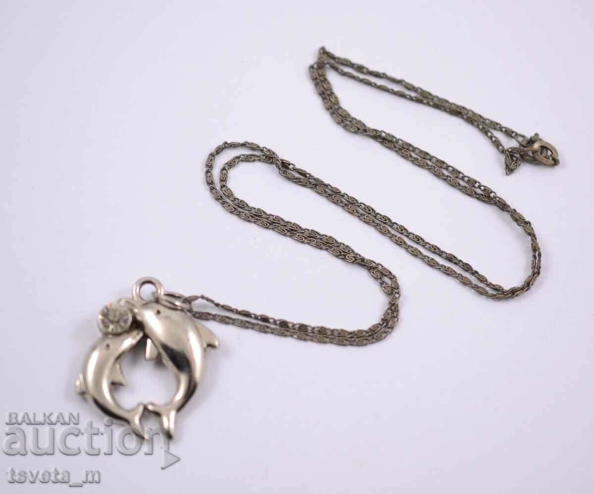 Fish medallion necklace