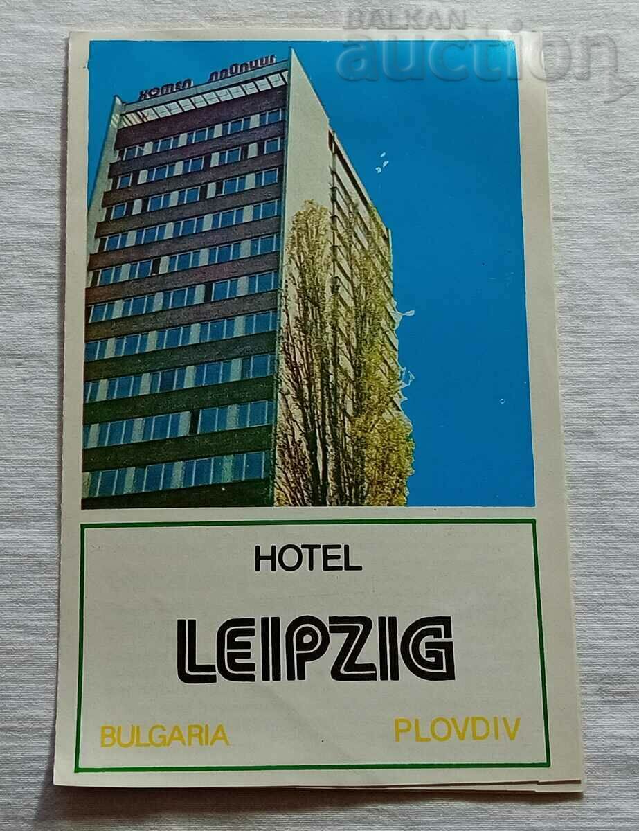 HOTEL "LEIPZIG" PLOVDIV BROCHURE FOR FOREIGNERS 197..y.