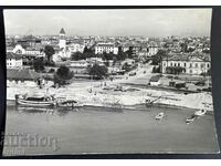 3863 Bulgaria vedere a portului și gării Burgas 1960.