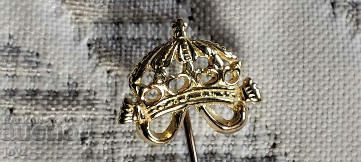 REGATUL BULGARIA INSIGNA DE AUR RAR DE 14K/ INSIGNA COROANA cu preț 294.99 BGN | € 150.83 REGATUL BULGARIA INSIGNA DE AUR RAR DE 14K/ INSIGNA COROANA cu preț 294.99 BGN | € 150.83