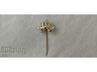 KINGDOM OF BULGARIA 14K RARE GOLD BADGE/ CROWN BADGE